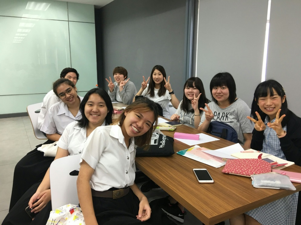 With other KU students and Buddies 