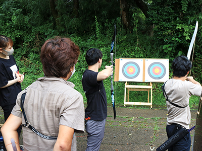 アーチェリー体験で那須与一に